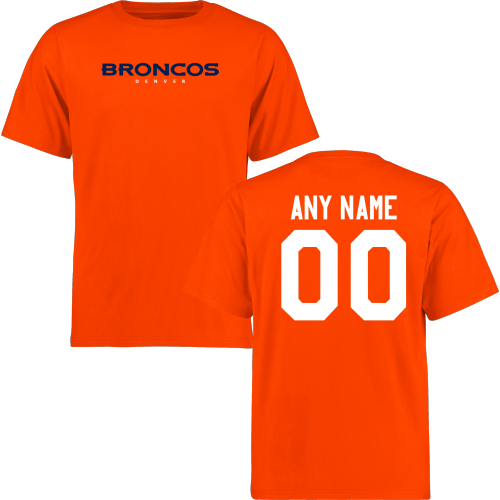 Men Denver Broncos Design-Your-Own Short Sleeve Custom NFL T-Shirt